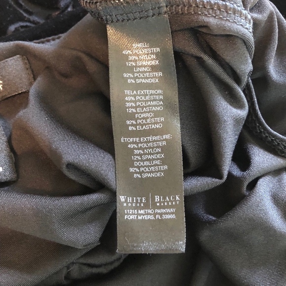 **SOLD** WHBM Black Velvet Patterned Sheath Dress - Picture 6 of 6